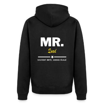 MR. souvent imité, jamais égalé Quad - Veste à capuche bio Premium Unisexe - noir - Dos - Nico (187cm)