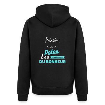 potes les ingrédients du bonheur Primaire - Veste à capuche bio Premium Unisexe - noir - Dos - Nico (187cm)
