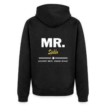 MR. souvent imité, jamais égalé Spéléo - Veste à capuche bio Premium Unisexe - noir - Dos - Nico (187cm)