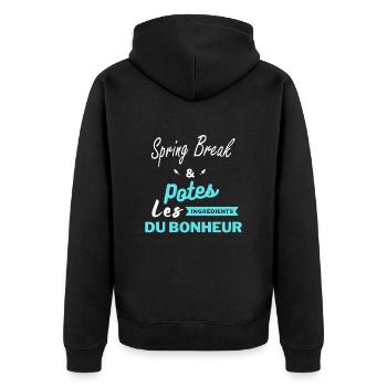 potes les ingrédients du bonheur Spring Break - Veste à capuche bio Premium Unisexe - noir - Dos - Nico (187cm)