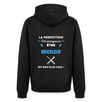 La perfection est ennuyeuse cool BRICOLEUR - Veste à capuche bio Premium Unisexe - noir - Dos - Nico (187cm)