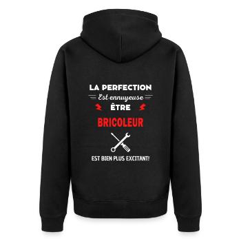 La perfection est ennuyeuse excitant! BRICOLEUR - Veste à capuche bio Premium Unisexe - noir - Dos - Nico (187cm)