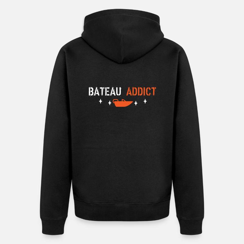 Bateau addict - Veste à capuche bio Premium Unisexe - noir