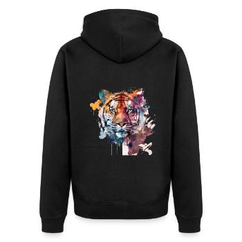 tigre - Veste à capuche bio Premium Unisexe - noir - Dos - Nico (187cm)