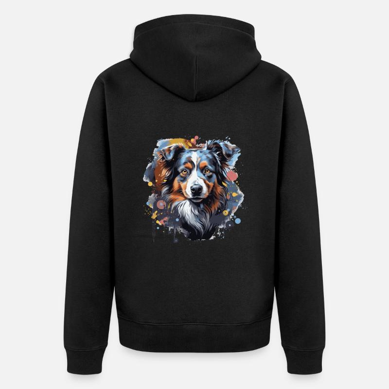 Berger australien - Veste à capuche bio Premium Unisexe - noir