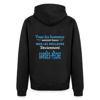 tous les hommes naissent égaux Gardes-pêche - Veste à capuche bio Premium Unisexe - noir - Dos - Nico (187cm)