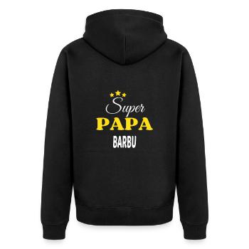 Super Papa BARBU ANNIVERSAIRE - Veste à capuche bio Premium Unisexe - noir - Dos - Nico (187cm)