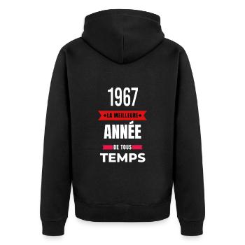 La meilleure année de tous les temps 1967 - Veste à capuche bio Premium Unisexe - noir - Dos - Nico (187cm)