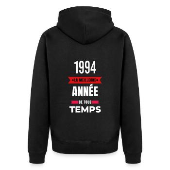 La meilleure année de tous les temps 1994 - Veste à capuche bio Premium Unisexe - noir - Dos - Nico (187cm)