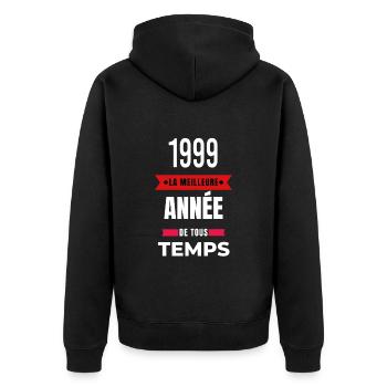 La meilleure année de tous les temps 1999 - Veste à capuche bio Premium Unisexe - noir - Dos - Nico (187cm)