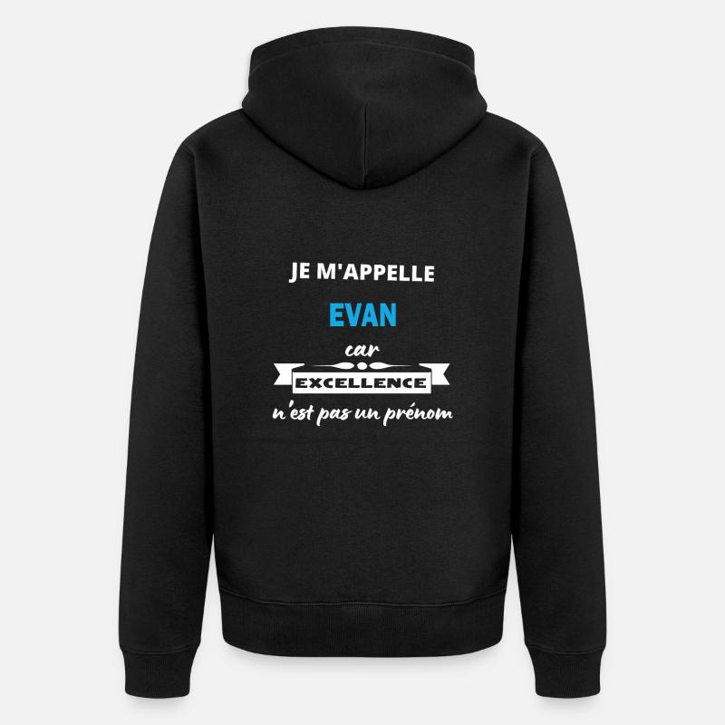 Je m'appelle excellence Evan - Veste à capuche bio Premium Unisexe - noir