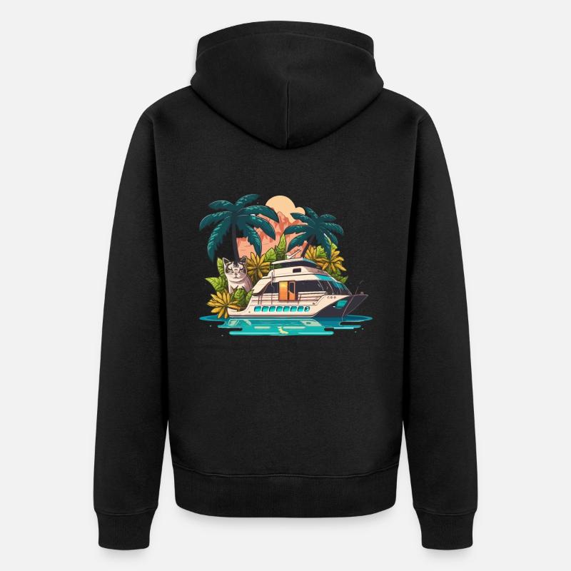 Les sauts d’île - Veste à capuche bio Premium Unisexe - noir