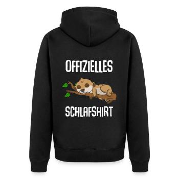 T-shirt de nuit officiel Meerkat - Veste à capuche bio Premium Unisexe - noir - Dos - Nico (187cm)