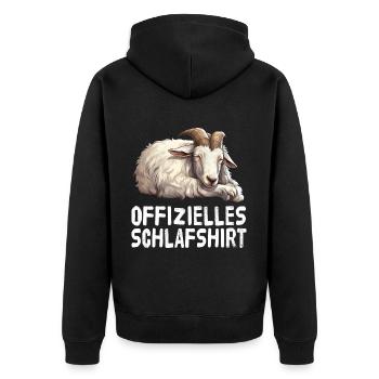 Chemise de nuit officielle Goat - Veste à capuche bio Premium Unisexe - noir - Dos - Nico (187cm)