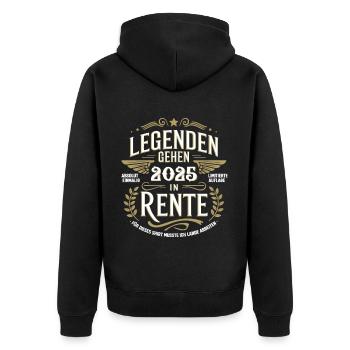 Legends to retire in 2025 Absolutely unique - Unisex Premium Organic Zip Hoodie - black - Back - Nico (187cm)