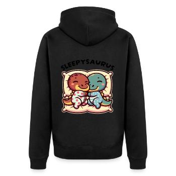 Sleepysaurus Official Sleep Outfit Chemise de nuit - Veste à capuche bio Premium Unisexe - noir - Dos - Nico (187cm)