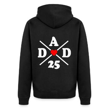 Dad 2025 - Veste à capuche bio Premium Unisexe - noir - Dos - Nico (187cm)