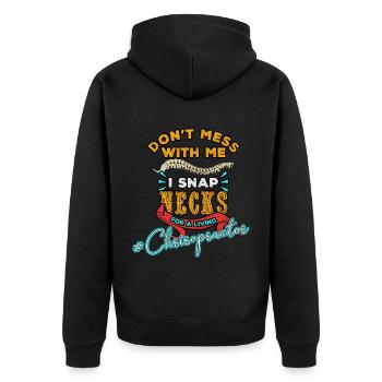 Chiropraticien Physiothérapeute Profession I Cadeau - Veste à capuche bio Premium Unisexe - noir - Dos - Nico (187cm)