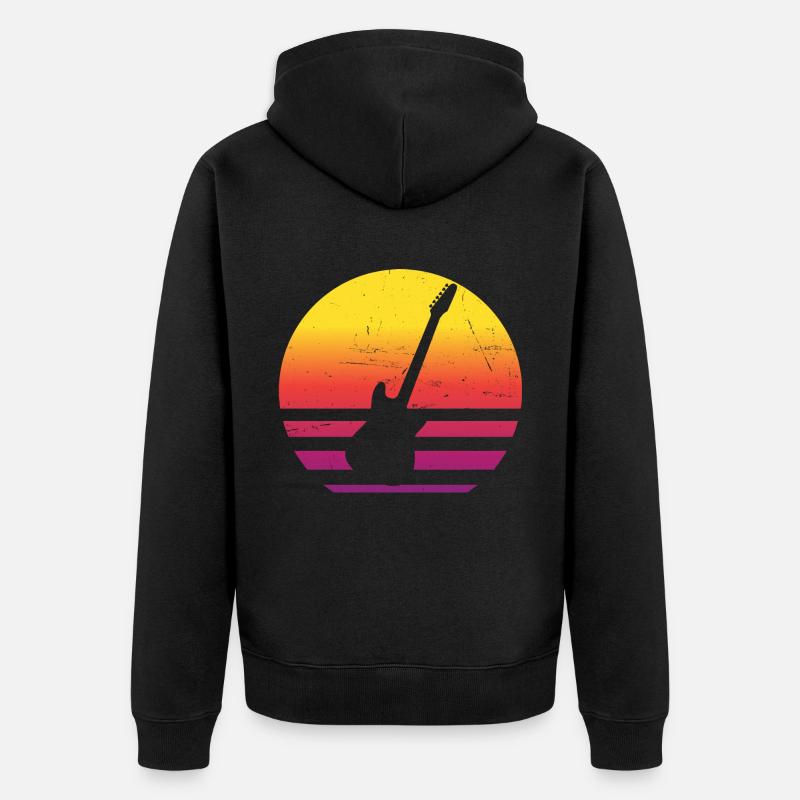 Guitariste - Veste à capuche bio Premium Unisexe - noir
