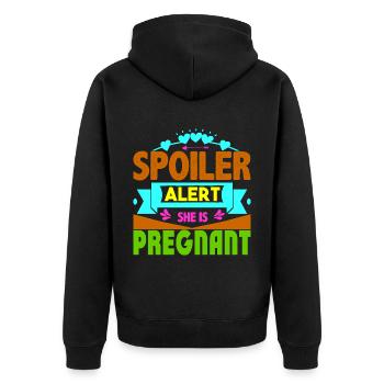 Mère Enceinte Bébé Nourrisson T-shirt Maman - Veste à capuche bio Premium Unisexe - noir - Dos - Nico (187cm)