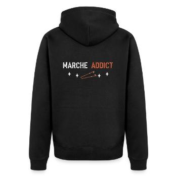 Marche addict - Veste à capuche bio Premium Unisexe - noir - Dos - Nico (187cm)