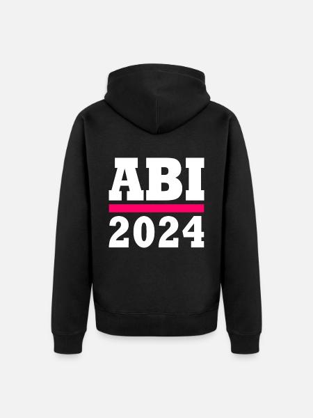 Abi 2024 - Unisex Premium Bio Zip Hoodie - Schwarz