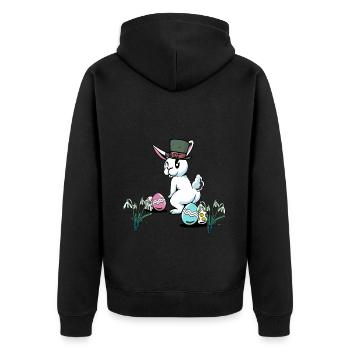 Easter Bunny Easter Easter Festival Easter Eggs Nest Child - Unisex Premium Organic Zip Hoodie - black - Back - Nico (187cm)