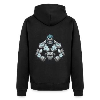 Gorilla Beast Musculation Muscles - Veste à capuche bio Premium Unisexe - noir - Dos - Nico (187cm)
