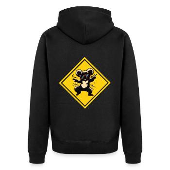 Koala dansant - lunettes de soleil sur panneau de signalisation - Veste à capuche bio Premium Unisexe - noir - Dos - Nico (187cm)