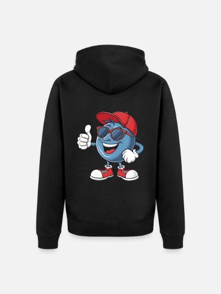 Blaubeere - Unisex Premium Bio Zip Hoodie - Schwarz