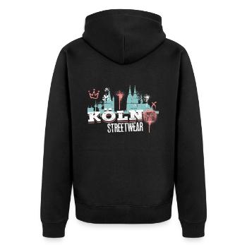 Cologne Skyline City Germany Cologne Graffiti - Unisex Premium Organic Zip Hoodie - black - Back - Nico (187cm)