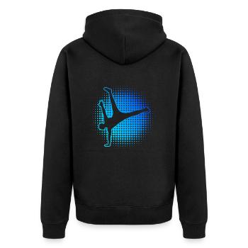 Break Dance Hip Hop Breakdance Homme Bboy - Veste à capuche bio Premium Unisexe - noir - Dos - Nico (187cm)