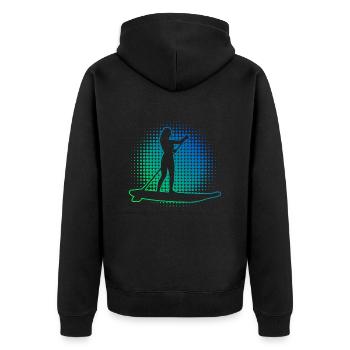 Standup Paddle Women's Standup Paddling Men - Unisex Premium Organic Zip Hoodie - black - Back - Nico (187cm)