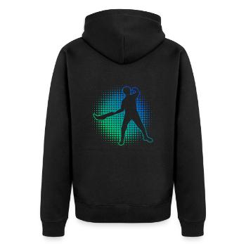 Jai Alai Pelote Hommes Basque Pelote Femmes - Veste à capuche bio Premium Unisexe - noir - Dos - Nico (187cm)