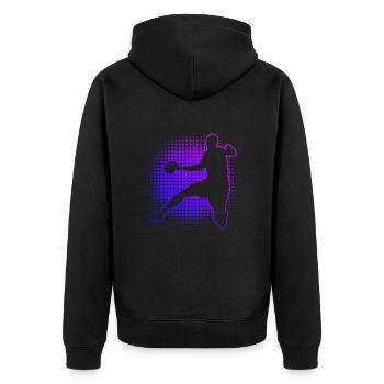 Handball Handball Games Men Women Handball - Unisex Premium Organic Zip Hoodie - black - Back - Nico (187cm)