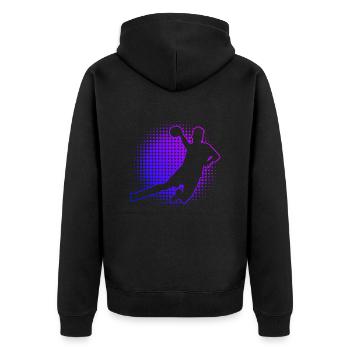 Handball Hommes Handballeurs Joueuses Handball - Veste à capuche bio Premium Unisexe - noir - Dos - Nico (187cm)