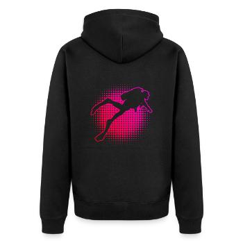 Plongée Plongée sous-marine Plongée sous-marine Plongeurs - Veste à capuche bio Premium Unisexe - noir - Dos - Nico (187cm)