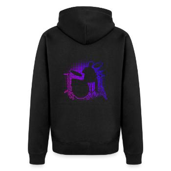 Drum Kit Drums Women Drummer Men - Unisex Premium Organic Zip Hoodie - black - Back - Nico (187cm)