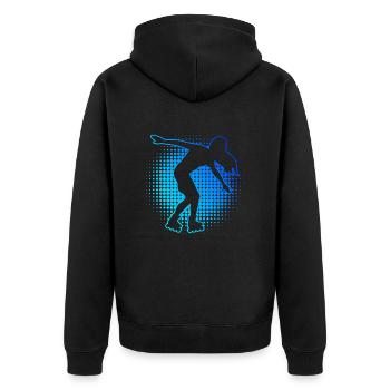Rollerskate Femmes Roller Skating Roller Patins à roulettes - Veste à capuche bio Premium Unisexe - noir - Dos - Nico (187cm)