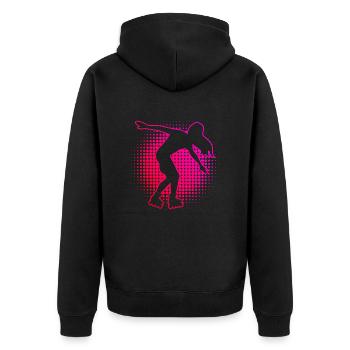 Roller Skating Roller Skate Roller Skating Women - Unisex Premium Organic Zip Hoodie - black - Back - Nico (187cm)