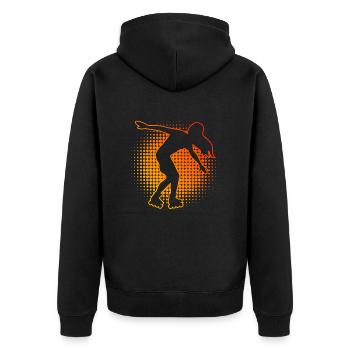 Roller Skating Roller Patins à roulettes - Veste à capuche bio Premium Unisexe - noir - Dos - Nico (187cm)