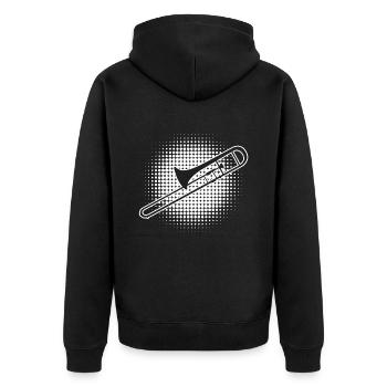 Trombone Brass Band Brass Instrument - Veste à capuche bio Premium Unisexe - noir - Dos - Nico (187cm)