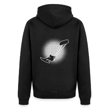 Kiting Men Kite Kitesurf Kitesurfer Women - Unisex Premium Organic Zip Hoodie - black - Back - Nico (187cm)