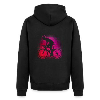 Vélo de route féminin Vélo de route Cyclisme de route Hommes - Veste à capuche bio Premium Unisexe - noir - Dos - Nico (187cm)