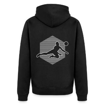 Volleyball Volleyeurs Masculins Volleyeurs - Veste à capuche bio Premium Unisexe - noir - Dos - Nico (187cm)
