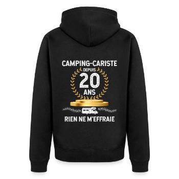 Camping-car Camping-cariste Depuis 30 Ans Cadeau - Veste à capuche bio Premium Unisexe - noir - Dos - Nico (187cm)