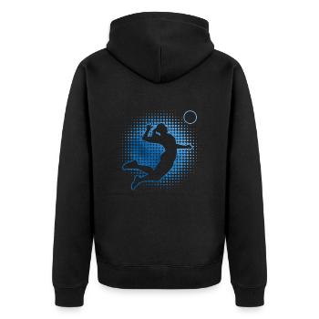 Volleyball masculin Volleyball féminin Volleyball Joueur de volleyball féminin - Veste à capuche bio Premium Unisexe - noir - Dos - Nico (187cm)