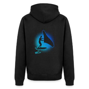wingsurfen wingsurf hydrofoil Women wingfoil - Unisex Premium Organic Zip Hoodie - black - Back - Nico (187cm)