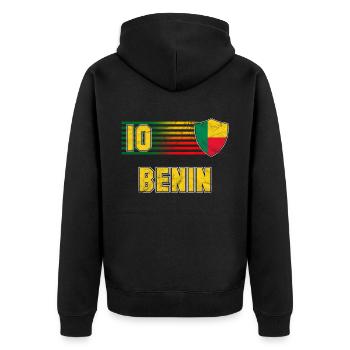 Équipe du Bénin de football - Veste à capuche bio Premium Unisexe - noir - Dos - Nico (187cm)