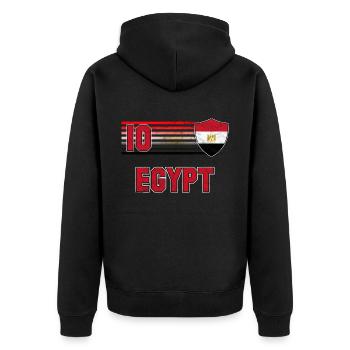 Équipe d’Égypte de football - Veste à capuche bio Premium Unisexe - noir - Dos - Nico (187cm)
